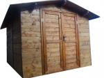 casetta in legno 3x3 con porta a due ante