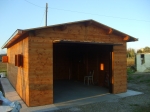 garage in legno 20mq con porta basculante aperta