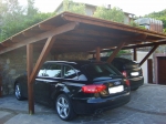 tettoia per due posti auto in legno dimensioni 5x6m